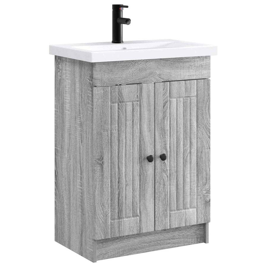 Badkamermeubelset Grijs Sonoma 78,5 x 37,5 x 81 cm Bewerkt hout