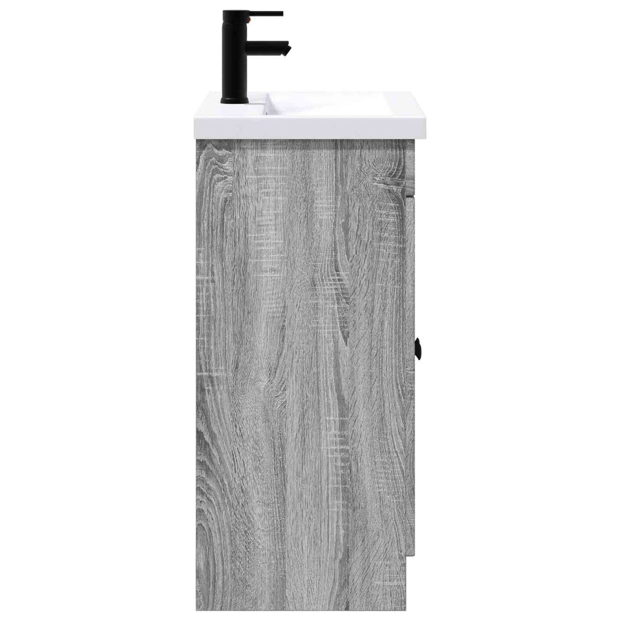 Badkamermeubelset Grijs Sonoma 78,5 x 37,5 x 81 cm Bewerkt hout