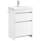 Badkamermeubelset 61x40x84,5 cm wit bewerkt hout