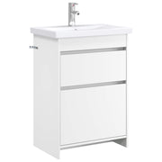 Badkamermeubelset 61x40x84,5 cm wit bewerkt hout
