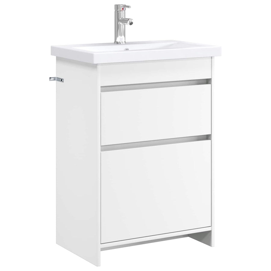 Badkamermeubelset Wit 61 x 40 x 84,5 cm Bewerkt hout