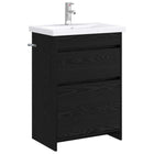 Badkamermeubelset zwart eiken 61x40x84,5 cm