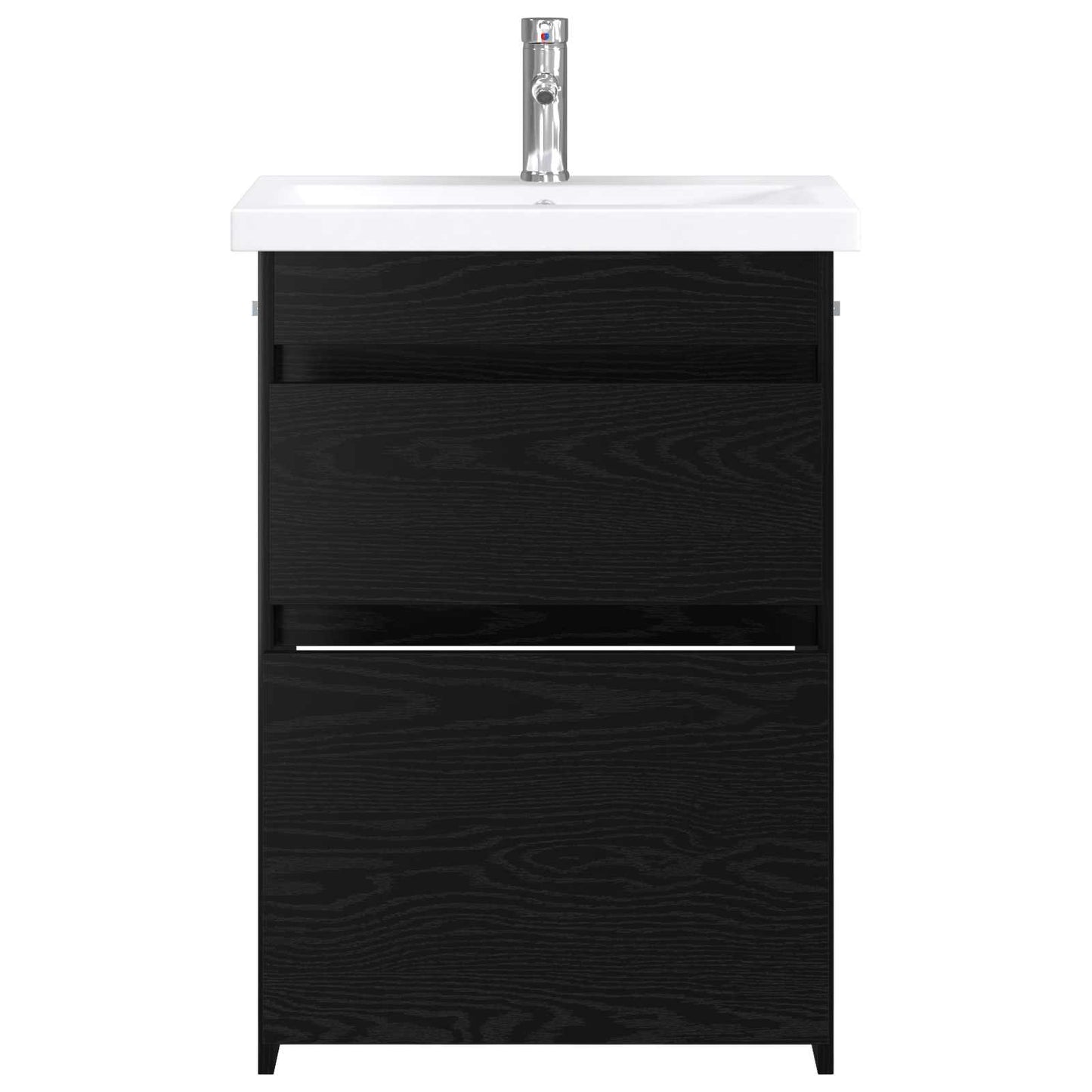 Badkamermeubelset Zwart eiken 61 x 40 x 84,5 cm Bewerkt hout