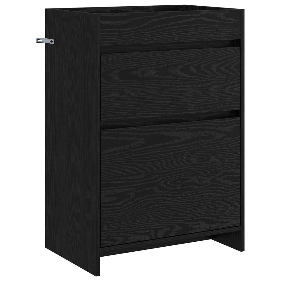 Badkamermeubelset Zwart eiken 61 x 40 x 84,5 cm Bewerkt hout