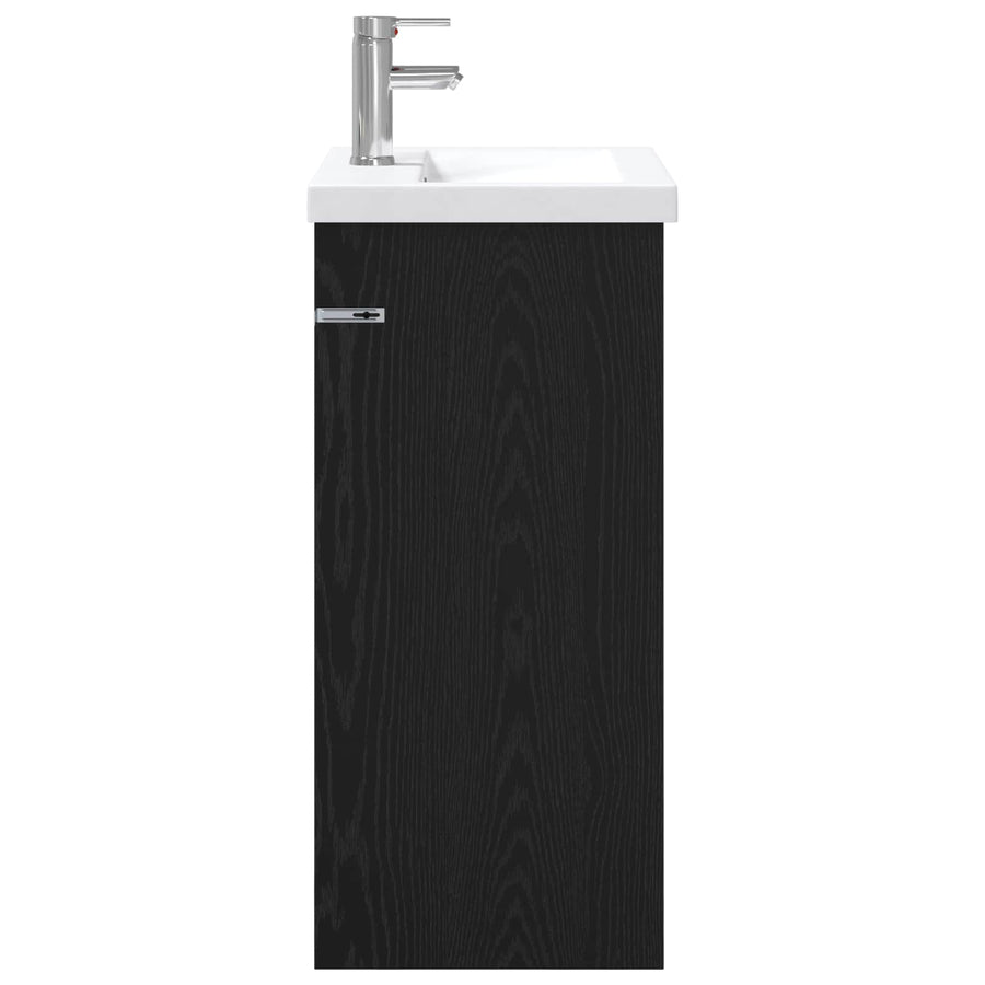 Badkamermeubelset Zwart eiken 61 x 40 x 84,5 cm Bewerkt hout