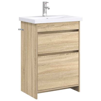 Badkamermeubelset Sonoma Eiken 61 x 40 x 84,5 cm Bewerkt hout