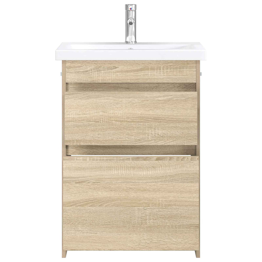 Badkamermeubelset Sonoma Eiken 61 x 40 x 84,5 cm Bewerkt hout