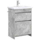 Badkamermeubelset betongrijs 61x40x84.5 cm