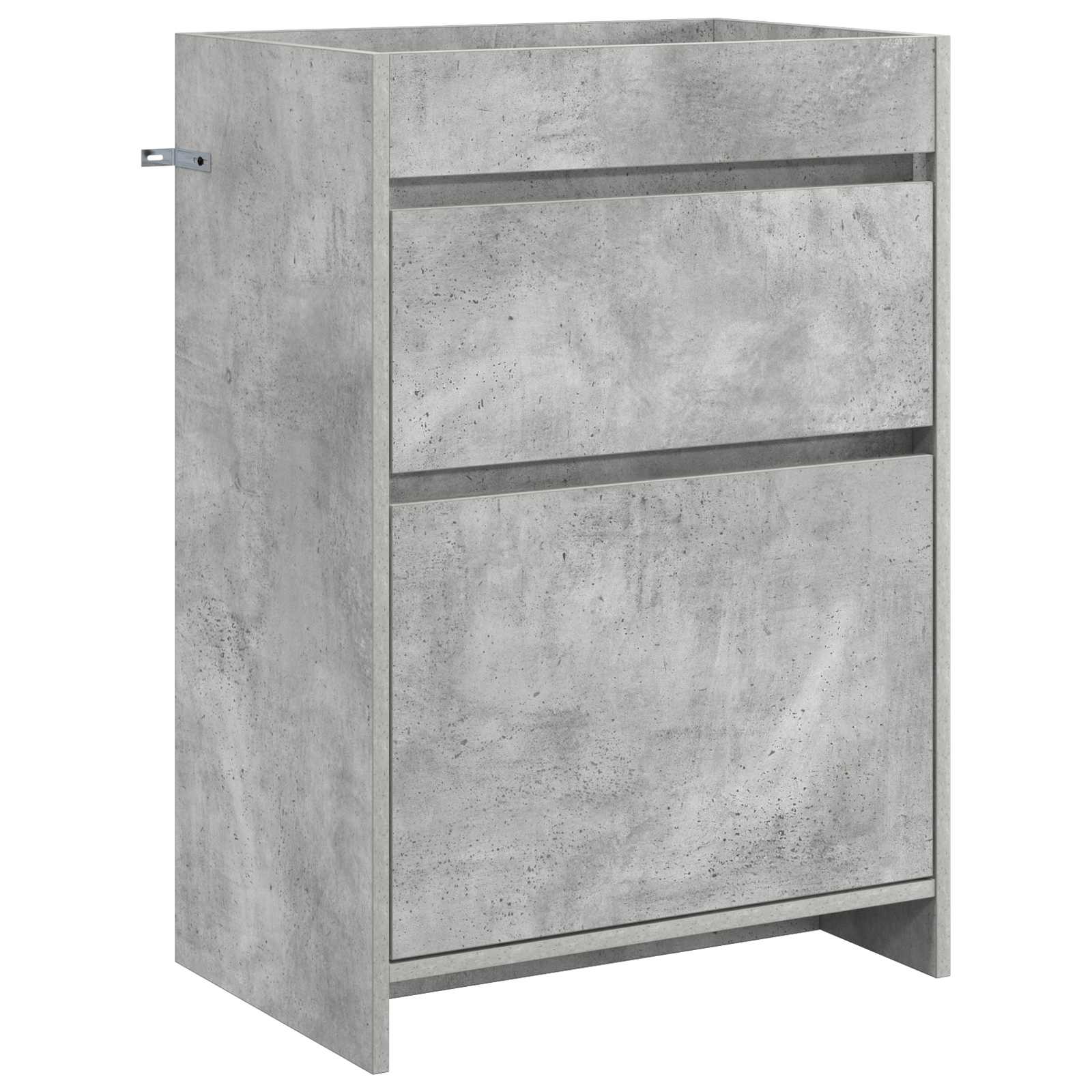 Badkamermeubelset Betongrijs 61 x 40 x 84,5 cm Bewerkt hout