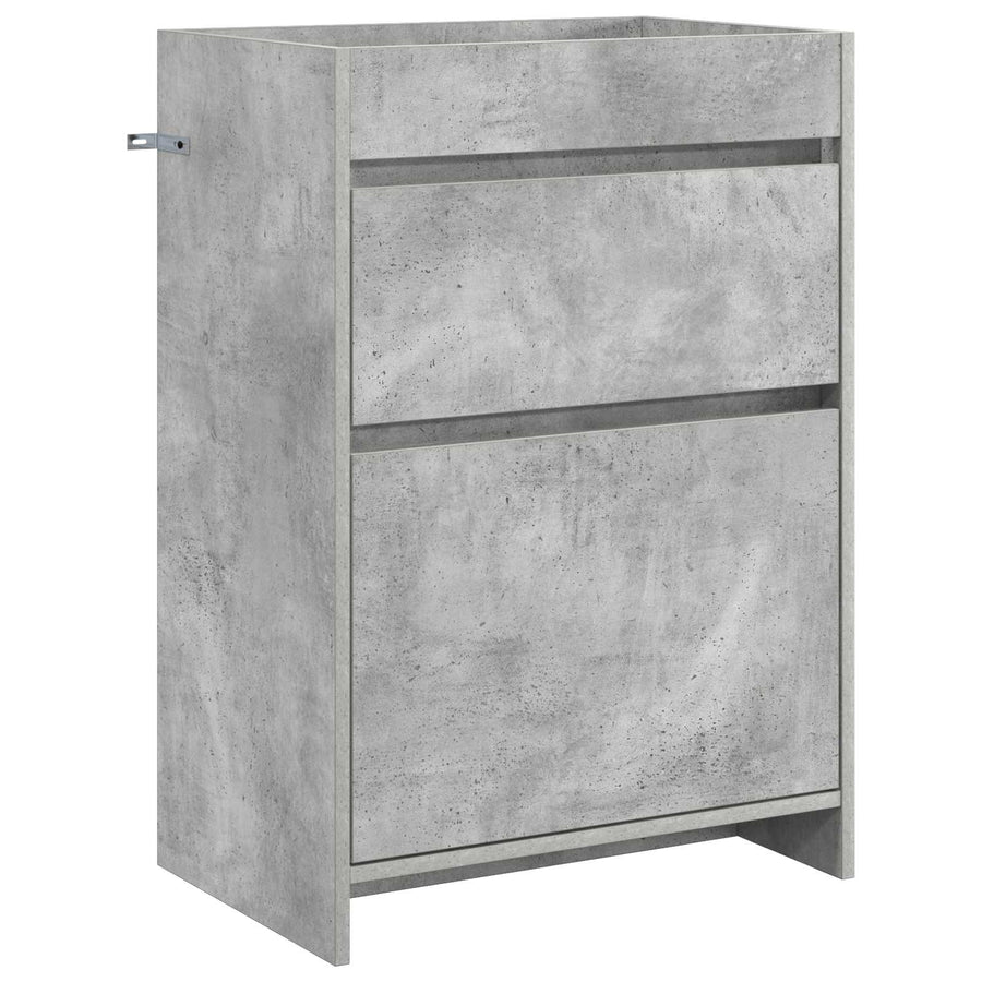 Badkamermeubelset Betongrijs 61 x 40 x 84,5 cm Bewerkt hout