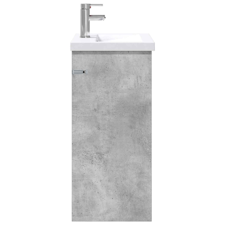 Badkamermeubelset Betongrijs 61 x 40 x 84,5 cm Bewerkt hout