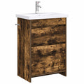 Badkamermeubelset Gerookt eiken 61 x 40 x 84,5 cm Bewerkt hout