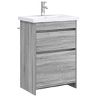 Badkamermeubelset Grijs Sonoma 61x40x84,5 cm