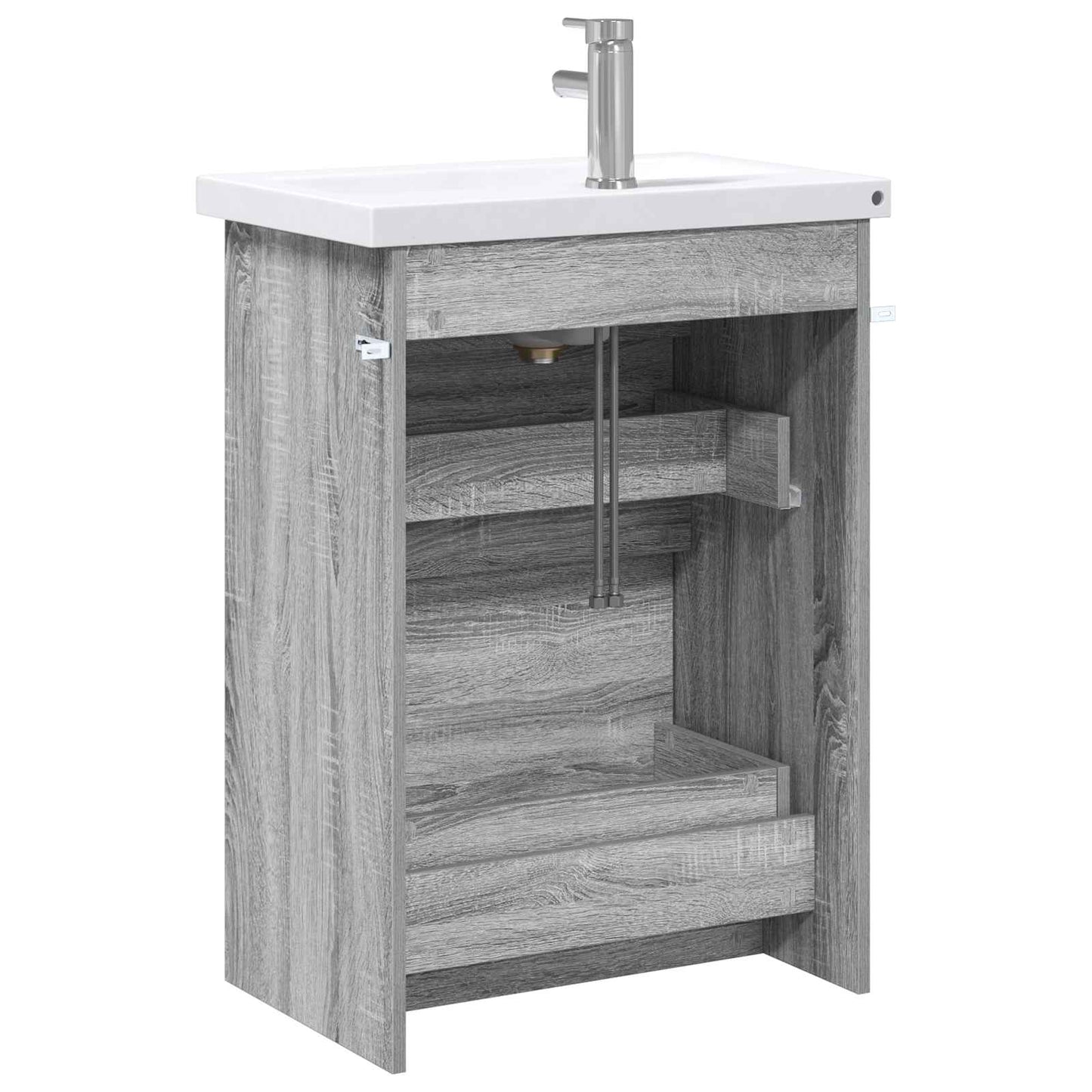 Badkamermeubelset Grijs Sonoma 61 x 40 x 84,5 cm Bewerkt hout