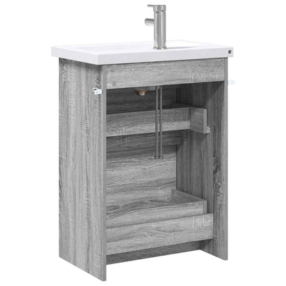Badkamermeubelset Grijs Sonoma 61 x 40 x 84,5 cm Bewerkt hout