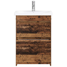 Badkamermeubelset Oud hout 61 x 40 x 84,5 cm Bewerkt hout
