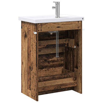Badkamermeubelset Oud hout 61 x 40 x 84,5 cm Bewerkt hout