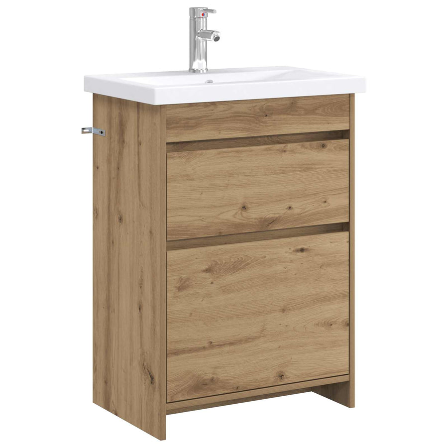 Badkamermeubelset Artisanaal eiken 61 x 40 x 84,5 cm