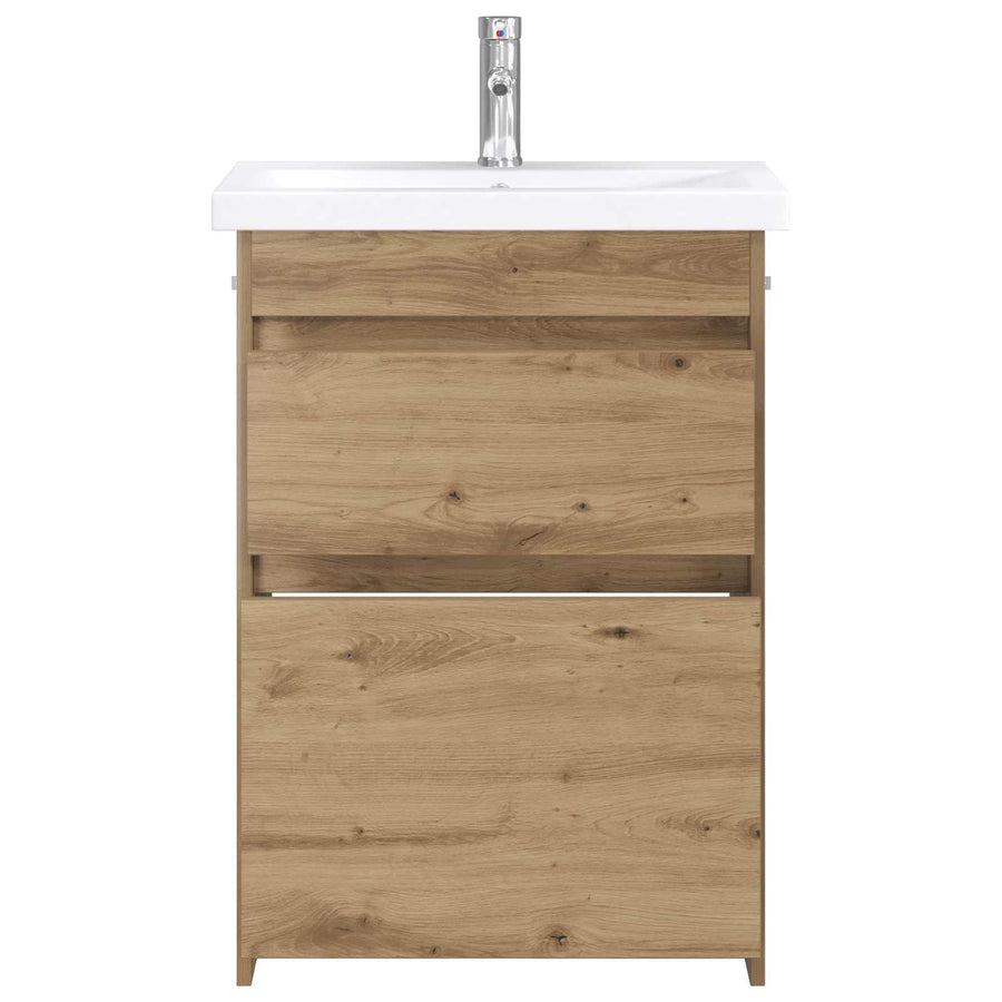 Badkamermeubelset Artisanaal eiken 61 x 40 x 84,5 cm