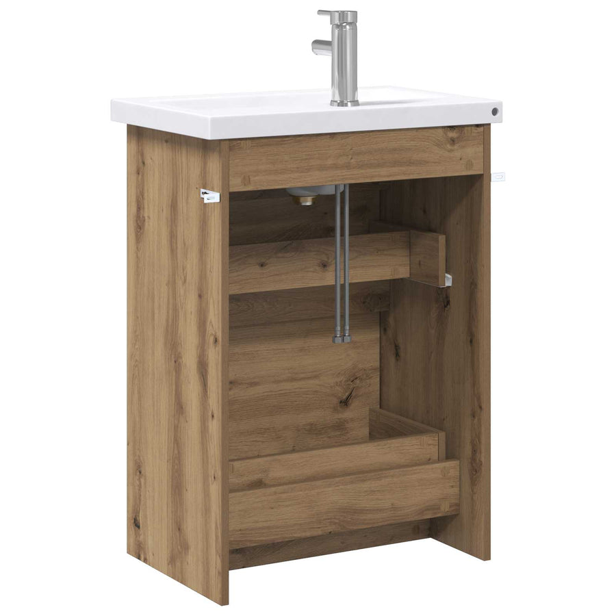 Badkamermeubelset Artisanaal eiken 61 x 40 x 84,5 cm