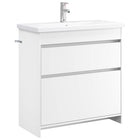 Badkamermeubelset 81x40x84,5 cm wit bewerkt hout