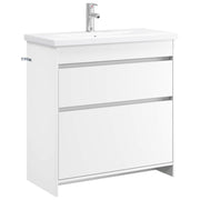 Badkamermeubelset 81x40x84,5 cm wit bewerkt hout