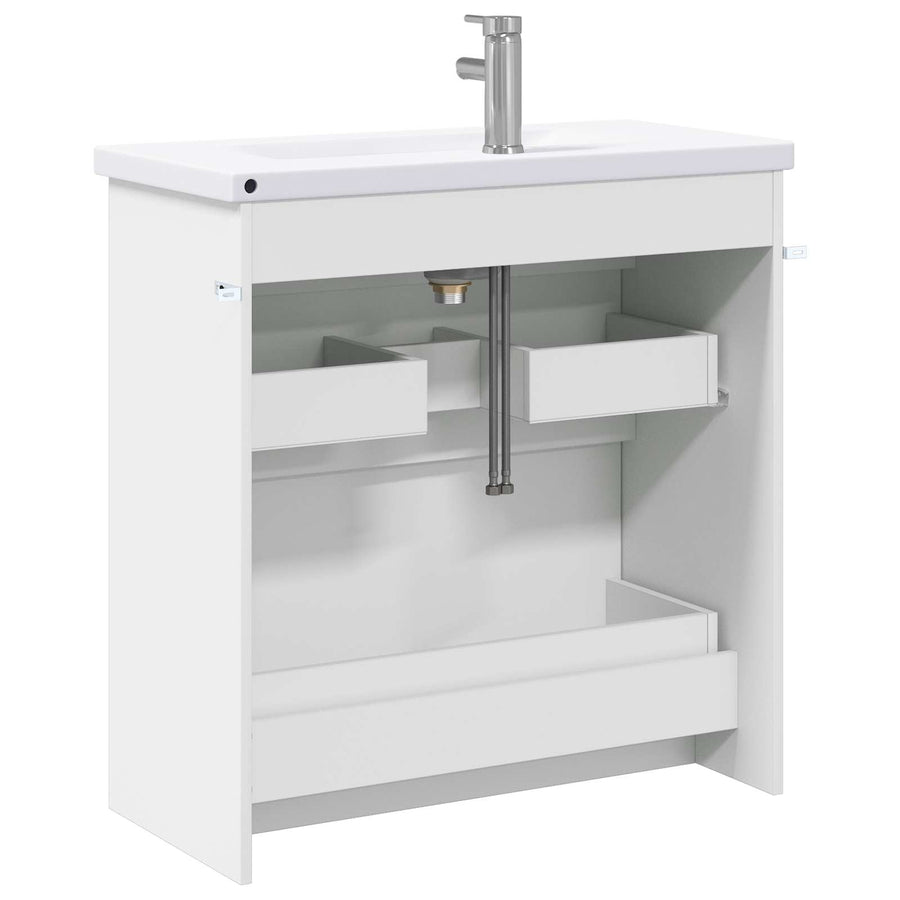 Badkamermeubelset Wit 81 x 40 x 84,5 cm Bewerkt hout