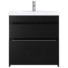 Badkamermeubelset Zwart eiken 81 x 40 x 84,5 cm Bewerkt hout