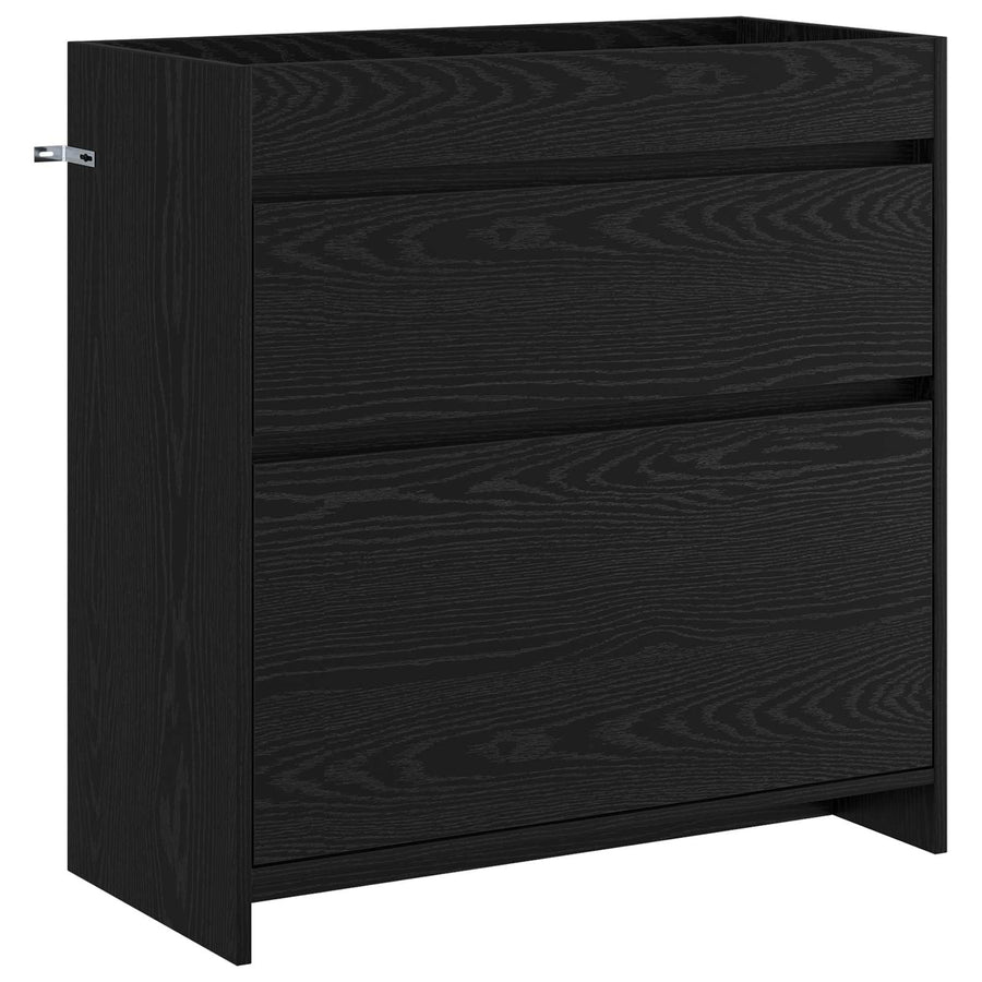 Badkamermeubelset Zwart eiken 81 x 40 x 84,5 cm Bewerkt hout