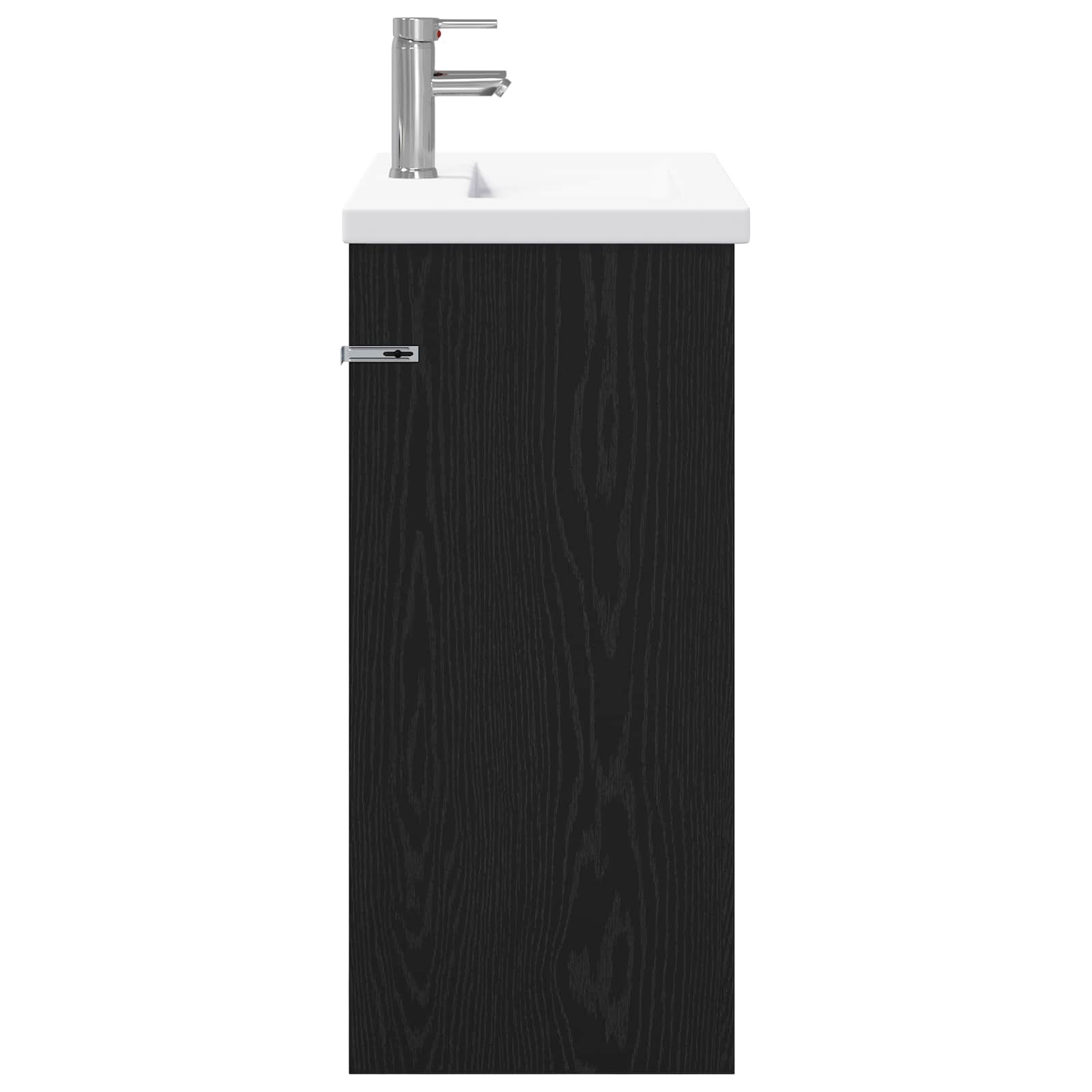 Badkamermeubelset Zwart eiken 81 x 40 x 84,5 cm Bewerkt hout