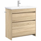 Badkamermeubelset Sonoma Eiken 81x40x84,5 cm bewerkt hout