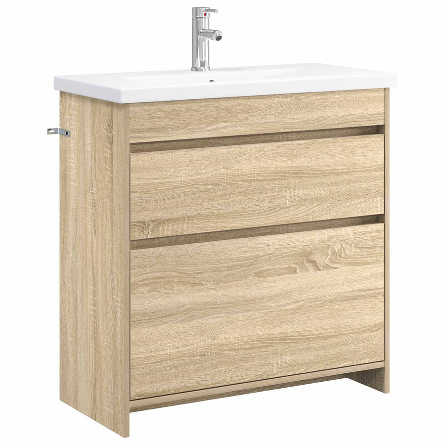 Badkamermeubelset Sonoma Eiken 81 x 40 x 84,5 cm Bewerkt hout