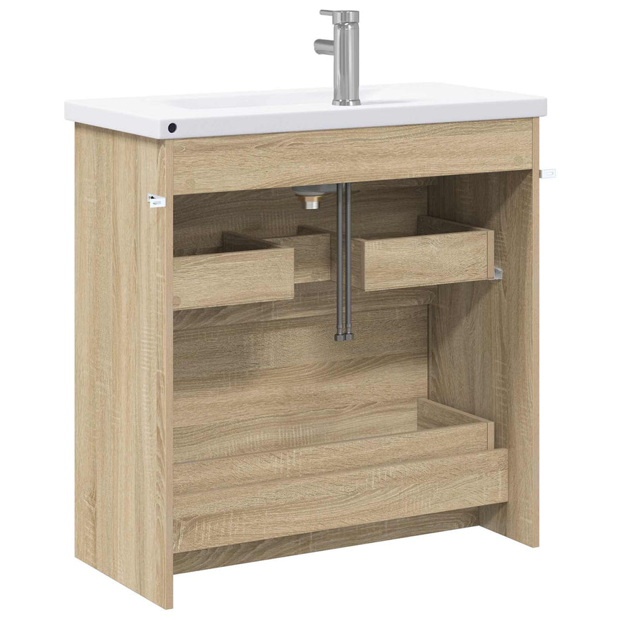Badkamermeubelset Sonoma Eiken 81 x 40 x 84,5 cm Bewerkt hout