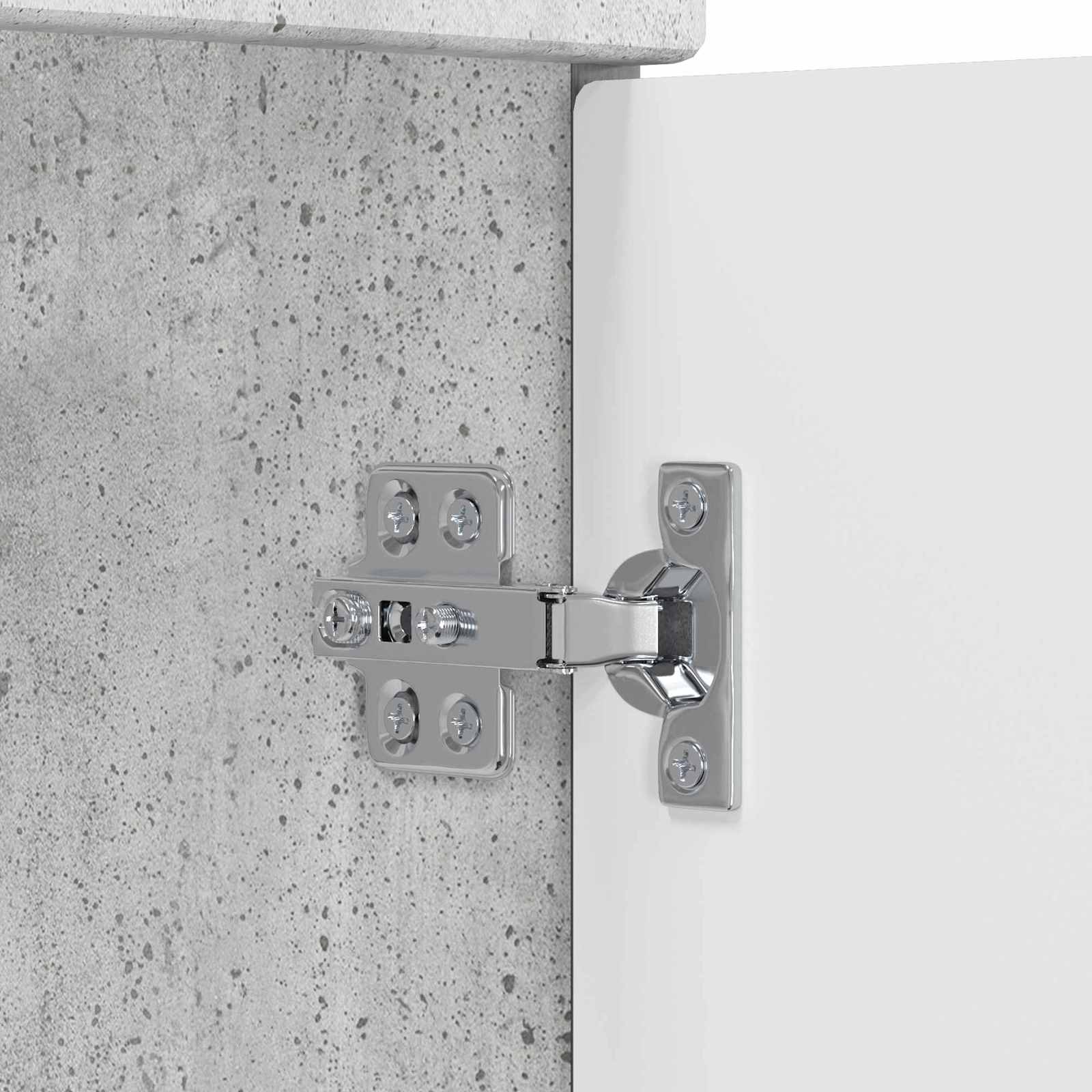 Badkamermeubelset Betongrijs 81 x 40 x 84,5 cm Bewerkt hout