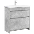 Badkamermeubelset Betongrijs 81 x 40 x 84,5 cm Bewerkt hout