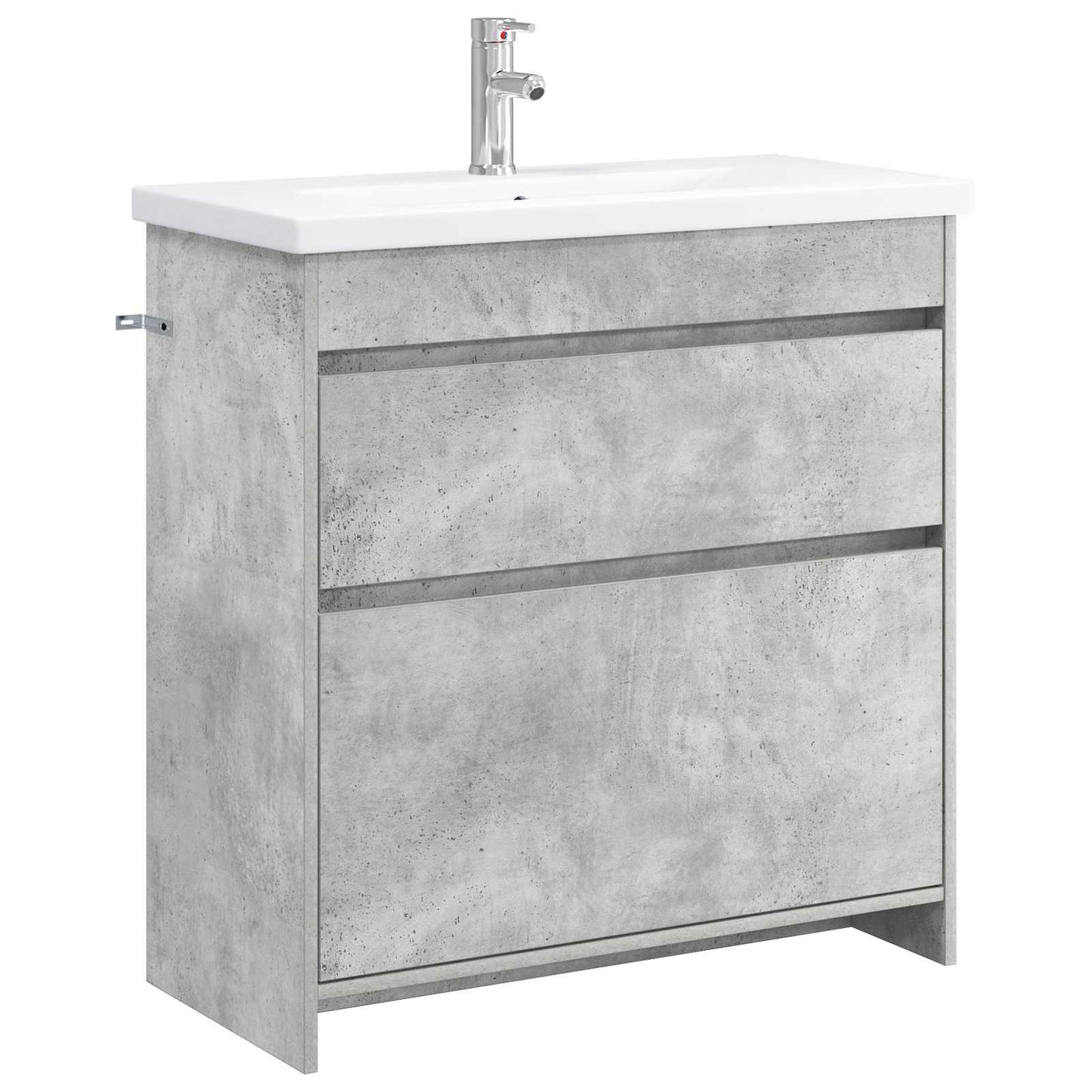 Badkamermeubelset Betongrijs 81 x 40 x 84,5 cm Bewerkt hout