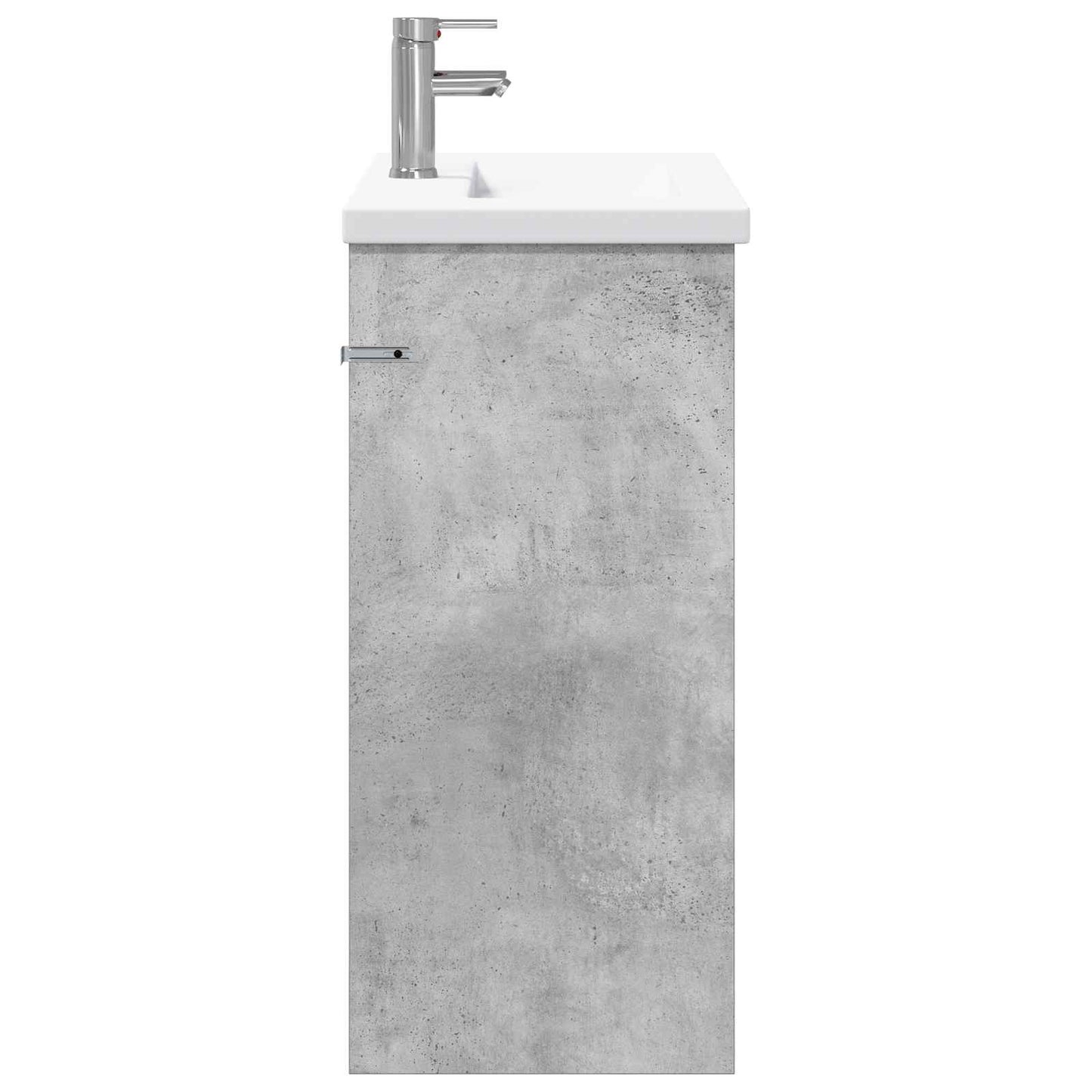 Badkamermeubelset Betongrijs 81 x 40 x 84,5 cm Bewerkt hout