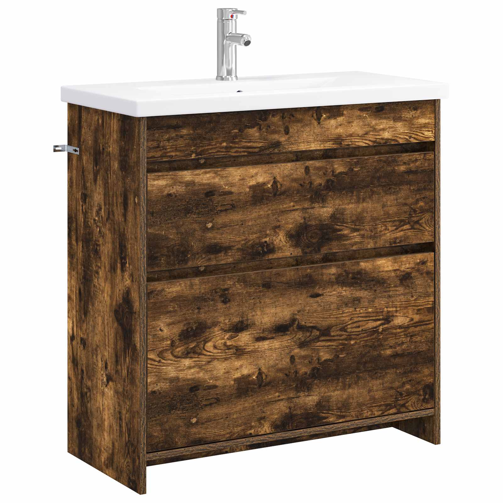 Badkamermeubelset Gerookt eiken 81 x 40 x 84,5 cm Bewerkt hout
