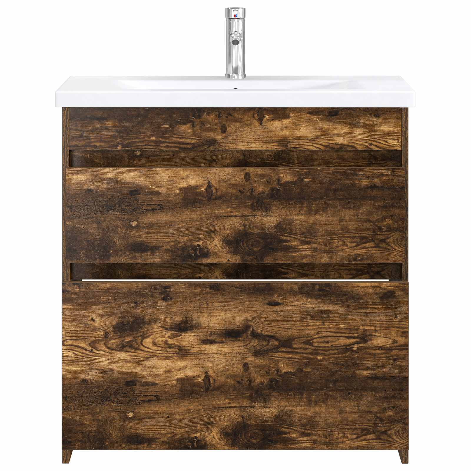 Badkamermeubelset Gerookt eiken 81 x 40 x 84,5 cm Bewerkt hout