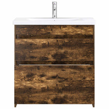 Badkamermeubelset Gerookt eiken 81 x 40 x 84,5 cm Bewerkt hout