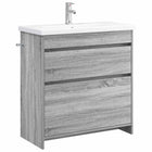 Badkamermeubelset Grijs Sonoma 81x40x84,5 cm bewerkt hout