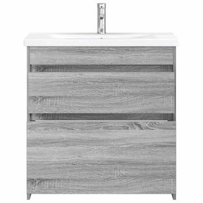 Badkamermeubelset Grijs Sonoma 81 x 40 x 84,5 cm Bewerkt hout