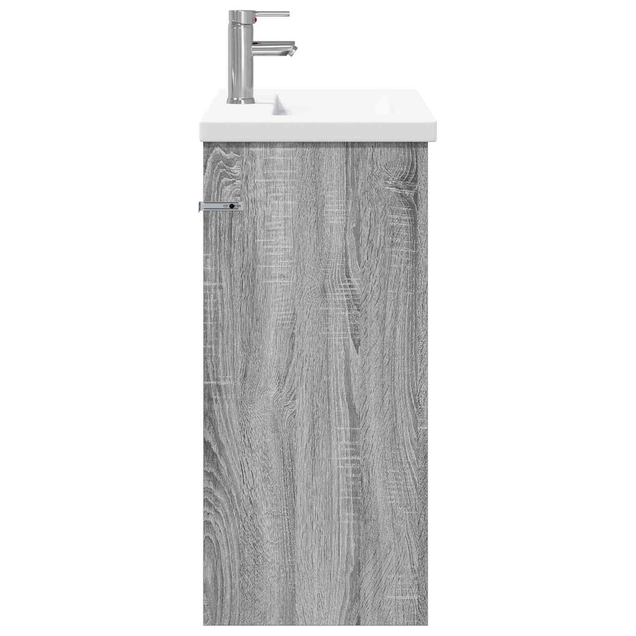 Badkamermeubelset Grijs Sonoma 81 x 40 x 84,5 cm Bewerkt hout