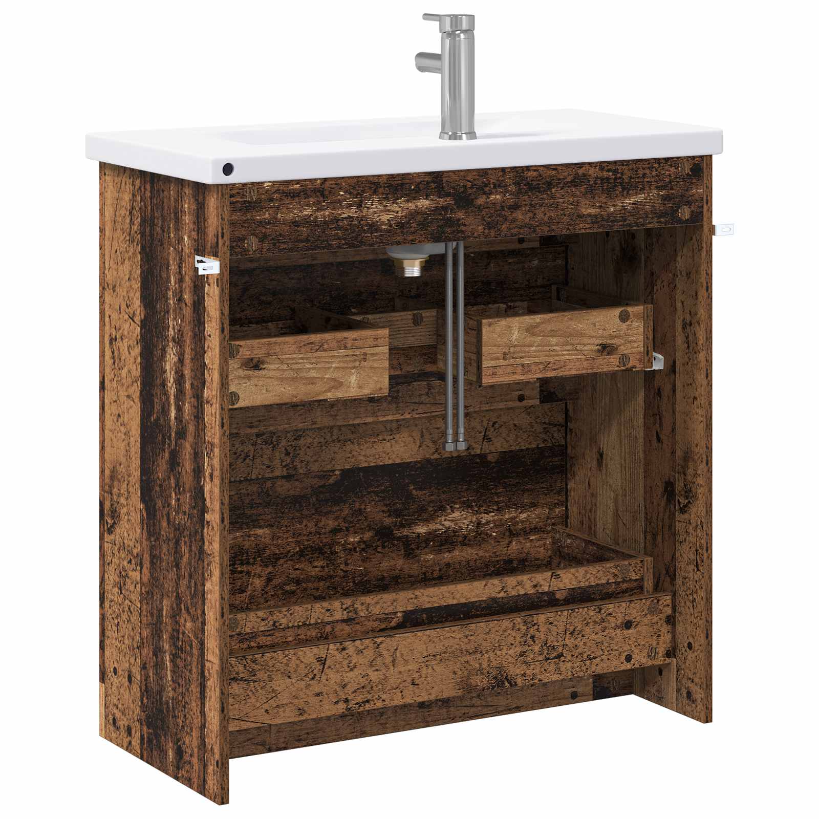 Badkamermeubelset Oud hout 81 x 40 x 84,5 cm Bewerkt hout