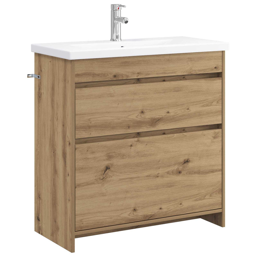 Badkamermeubelset Artisanaal eiken 81 x 40 x 84,5 cm