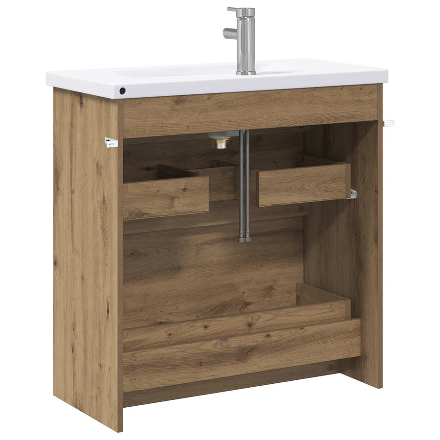 Badkamermeubelset Artisanaal eiken 81 x 40 x 84,5 cm