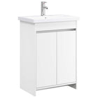 Badkamermeubelset 61x40x84,5 cm wit bewerkt hout