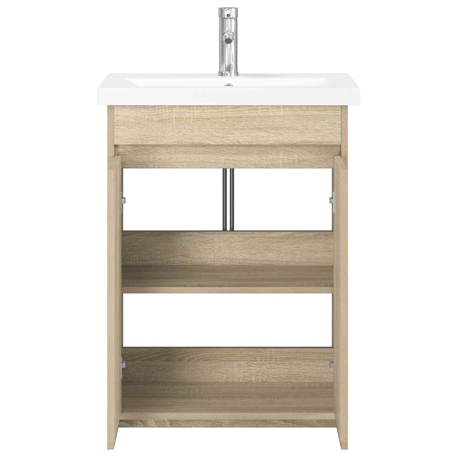 Badkamermeubelset Sonoma Eiken 61 x 40 x 84,5 cm Bewerkt hout