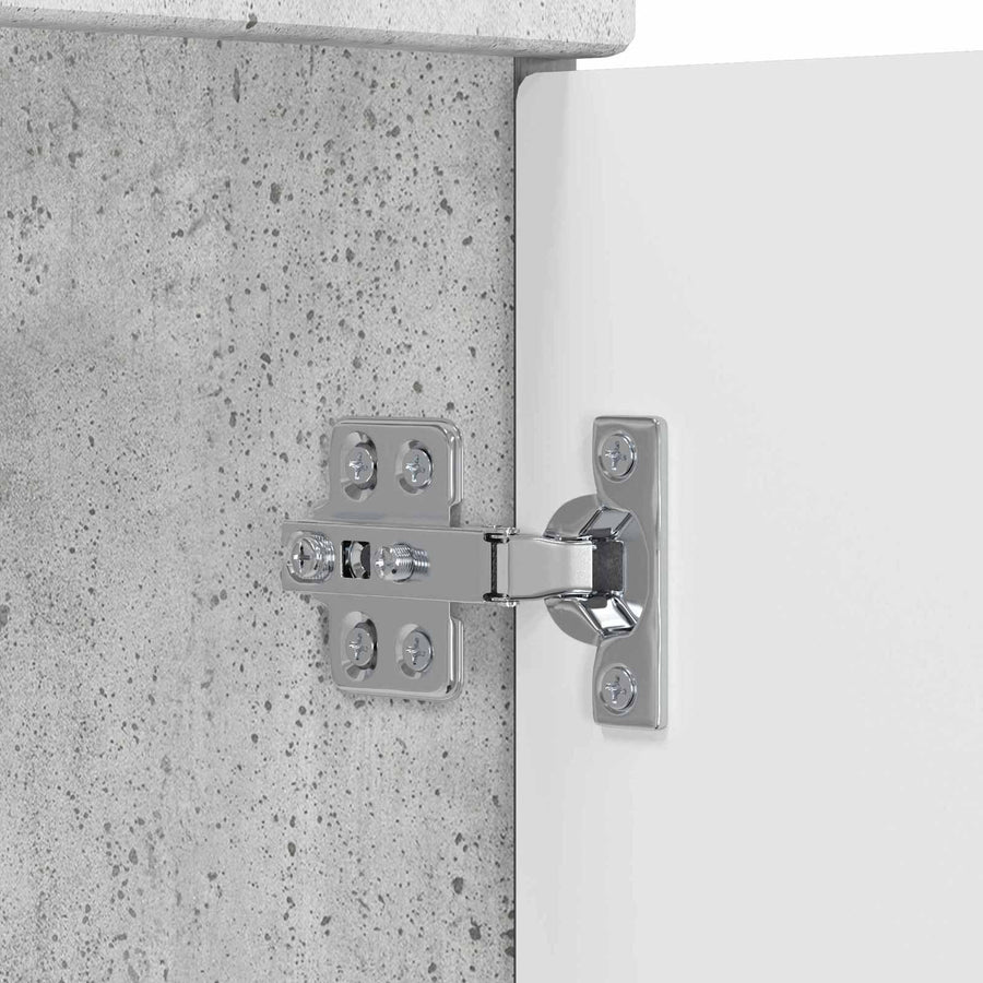 Badkamermeubelset Betongrijs 61 x 40 x 84,5 cm Bewerkt hout