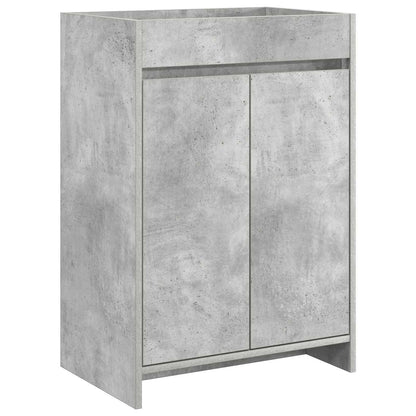 Badkamermeubelset Betongrijs 61 x 40 x 84,5 cm Bewerkt hout